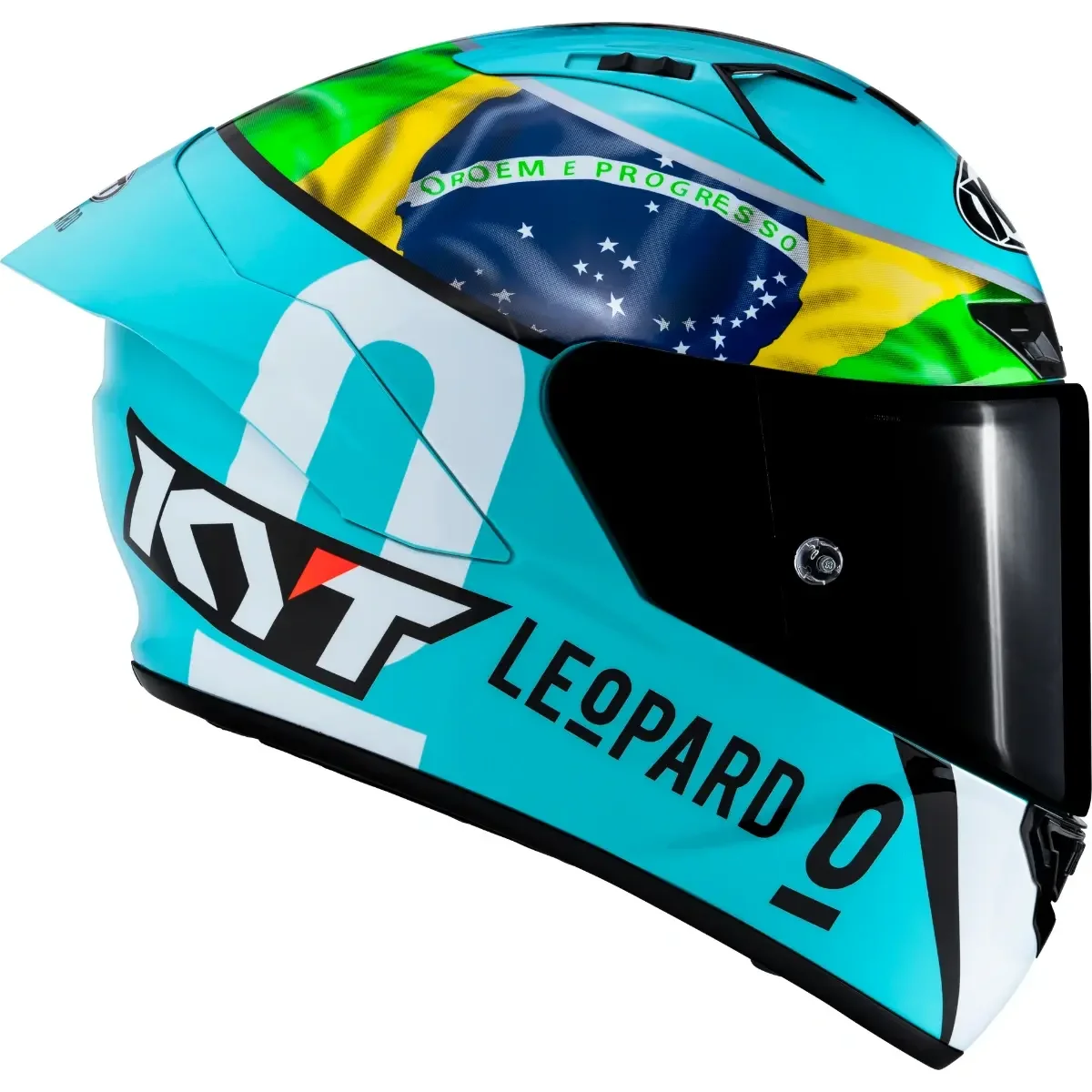 1103 Capacete KYT NZ Race Leopard Brasil (Tricomposto) - Spinelli Motos